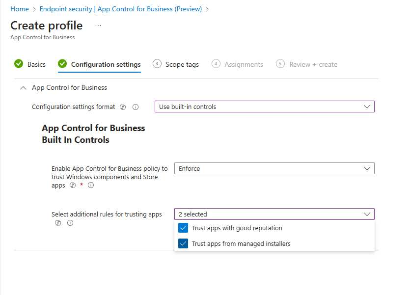 quickwins-appcontrolforbusiness-profile